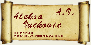 Aleksa Vučković vizit kartica